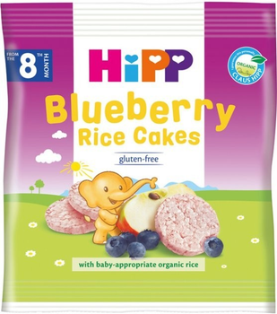 Органічні рисові хлібці HiPP з чорницею та яблуком 30 г