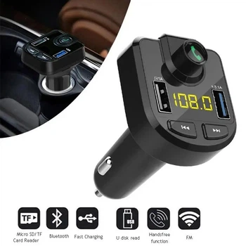 ФМ трансмітер для авто Car Kit MOD.M9B Чорний, fm модулятор для машини з 2 USB+TF (VS7005032)