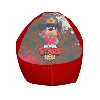 Кресло мешок - Brawl Stars (Бравл Старс) - Marshal Ruffs [2] Цвет красный - MyTee