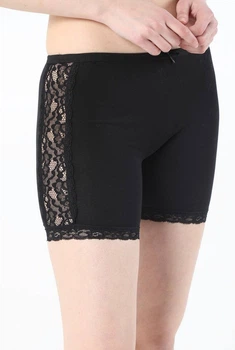 Женские трусы-шорты с кружевом Baykar 8040 siyah 05 р.52-54