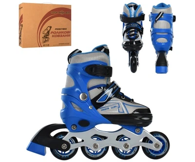 Раздвижные роликовые коньки Profi Roller A4148-S (31-34, S), ролики Синие