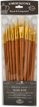 Набор длинных кистей Taklon 12шт. Royal & Langnickel RSET-9318
