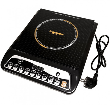 Настільна індукційна електроплитка 2000W склокерамічна Besser 10233 Black (Чорний)