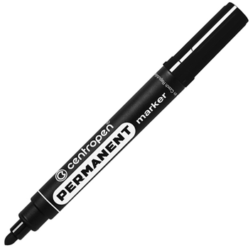 Набор перманентных маркеров Centropen 2.5 мм 10 шт Черных (8566/01)