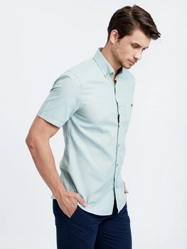 Мужская рубашка LC Waikiki с карманом на груди 3XL Зелёная ( LCWShirt-2888)