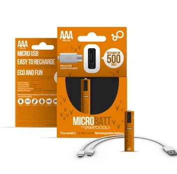 Аккумулятор ААА с зарядкой от USB 450 mA 2шт 645388223 Оранжевый