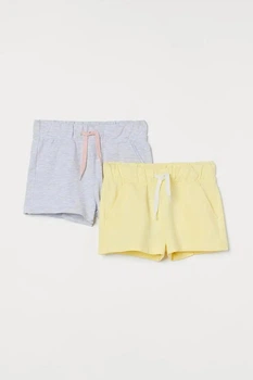 Набор шортов для девочки серого и желтого цвета H&M 146см (40004643)