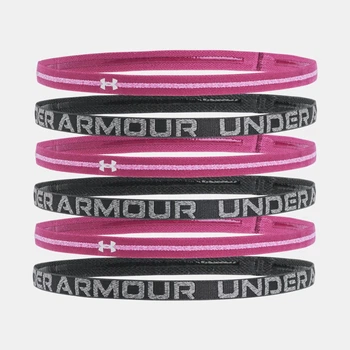 Повязки на голову женские Under Armour Heathered Mini Headbands Pink Quartz (набор 6 шт.)