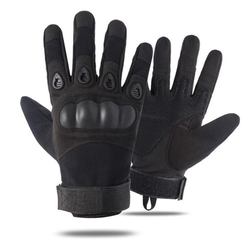Перчатки тактические Combat с закрытыми пальцами, с кастеткой, черные, размер XL