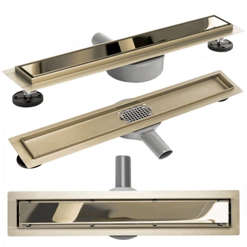 Трап для душу REA PURE NEO MIRROR GOLD PRO 100 см (REA-G5611)