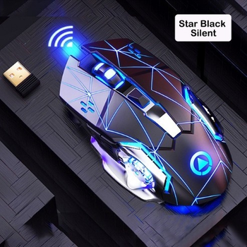 Мышь беспроводная A4 с подсветкой Star Black аккумуляторная
