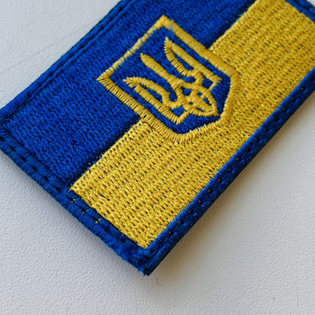 Шевроны "Флаг Украины Герб" с вышивкой размер (5*7см)