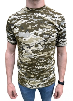 Футболка Пиксель ЗСУ , летняя военная футболка мужская , тактическая футболка военнослужащих всу . Размер 2XL (54)