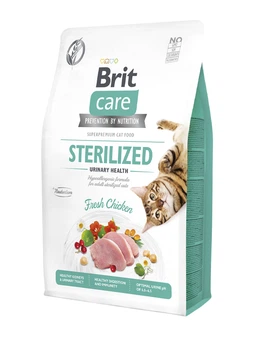 Сухой гипоаллергенный корм Brit Care Cat Sterilized Urinary для стерилизованных котов с курицей 2 кг