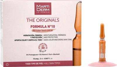 Захисні ампули MartiDerm №10 Color Touch SPF30 10 ампул по 2 мл (8436589050525)