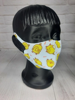 Детская защитная маска питта Q-med, многоразовая, Уточка голубая