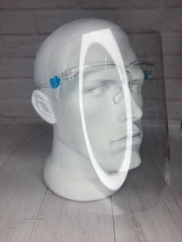 Захисний екран для обличчя Q-Med Clear Vision із окулярами, прозорий