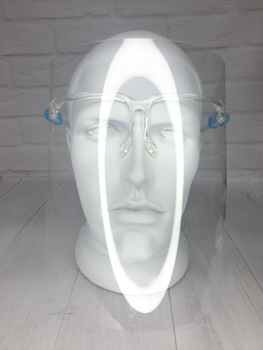 Захисний екран для обличчя Q-Med Clear Vision із окулярами, прозорий