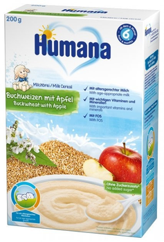 Молочна каша Humana гречана з яблуком 200 г