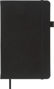 Записная книга Buromax Etalon 125x195 мм 96 листов в клетку обложка из искусственной кожи Черная (BM.291160-01) 