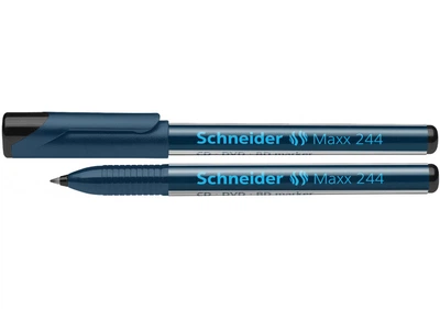 Маркер перманентный (спиртовой) для CD, DVD SCHNEIDER MAXX 244 0,7 мм, черный S124401 SCHNEIDER (S124401)