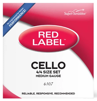 Струны для виолончели D’addario Super Sensitive 6107 Red Label Cello String Set - 4/4 Size