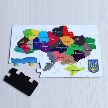 Пазлы Рекламный магнит Карта Украины магнитные