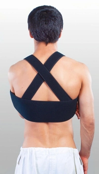 Бандаж для плеча і передпліччя сильної фіксації, пов'язка Дезо РП-6К-М1 Чорна Розмір XXL більше 100 см