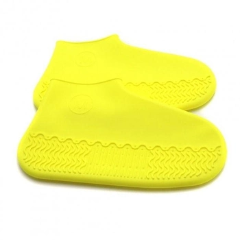 Чехлы бахилы для обуви водонепроницаемые силиконовые многоразовые от дождя и грязи Желтый (41-45)