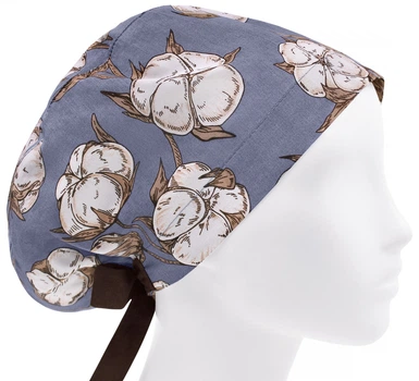 Медицинская шапочка женская HeadwearUniverse универсальная принт цветы хлопка