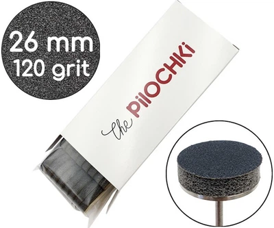 Сменные бафы для подо-диска ThePilochki 26 мм 120 грит Черные 50 шт