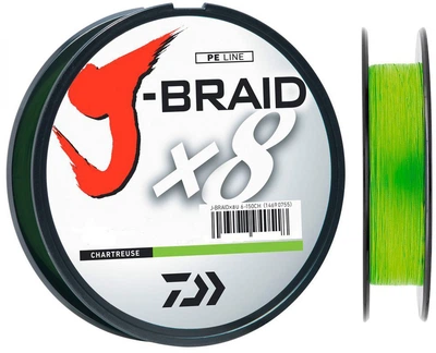 Шнур Daiwa J-Braid X8 0.16 мм - 150 м chartreuse (12750-016