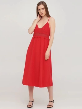 Кежуал сукня однотонна BEBE PLUS 24228 S (77208S) Червоний