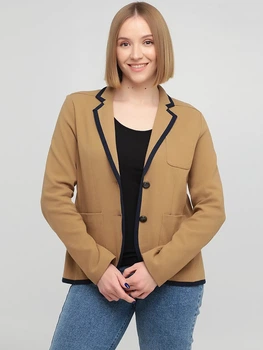 Жакет однотонний демісезонний Land's End 60219-8 XL (53916XL) Бежевий