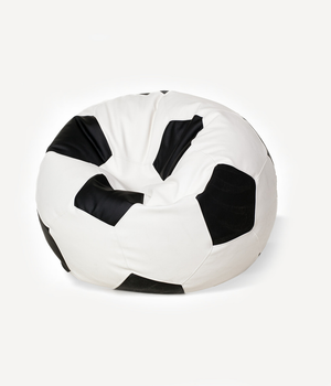 Крісло м'яч BALL-30 BIG YETI Кожзам преміум білий-чорний XXXL (B30)