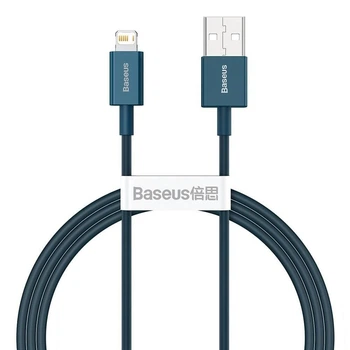 USB кабель для iPhone с разъемом Lightning BASEUS Superior Series Fast Charging Data Cable (1M, 2.4A). Blue