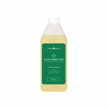 Профессиональное кокосовое массажное масло «Thai Oils» «Aloe green tea» 1000 ml
