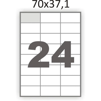 Напівглянсова самоклеющаяся папір А4 Swift 100 аркушів 24 наклейки 70x37,1 мм (арт. 00773)