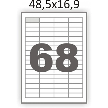 Матова самоклеющаяся папір А4 Swift 100 аркушів 68 наклейок 48,5x16,9 мм (арт. 00065)
