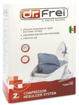 Інгалятор (небулайзер) Dr.Frei Turbo Pro + назальний душ Професійний компресорний гарантія 5 років