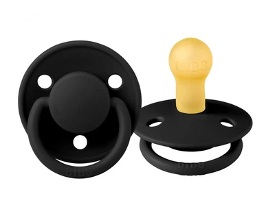 Пустушка латексна BIBS De Lux Latex Black 0-6 міс. розмір 1