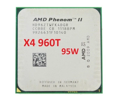Процессор AMD Socket AM3 / AM2 + ТОПОВЫЙ PHENOM II X4 960T Black Edition ( РЕДКАЯ ВЕРСИЯ 95W ) 4 Ядра, 3.4GHz, ( HD96ZTWFK4DGR ) Б/У