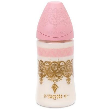 Пляшка для годування Suavinex Couture 270 мл рожева (304163)