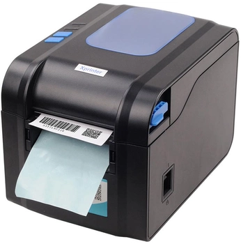 Принтер этикеток Xprinter XP-370B Black с отделителем этикетки