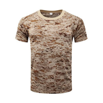 Тактическая футболка Flas-1; XL/54р; 100% Хлопок. Пиксель/песочный. Армейская футболка Флес. Турция.