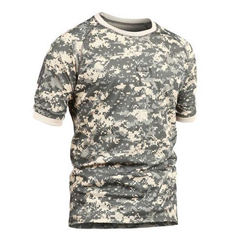 Тактична футболка Flas-1; XXXL/58р; 100% бавовна. Піксель / зелений. Армійська футболка Флес. Туреччина