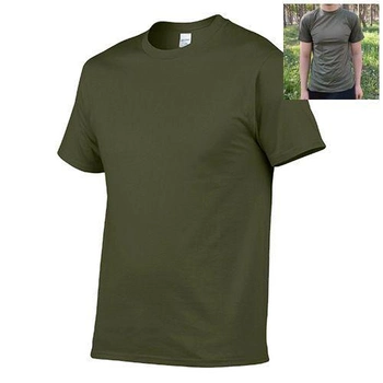 Тактична футболка Flas-3; L/52р; мікрофібра. Маслина. Армійська футболка Флес. Туреччина.