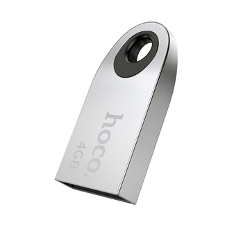 Флеш накопитель USB Hoco UD9, 4GB, USB2.0, металлический silver