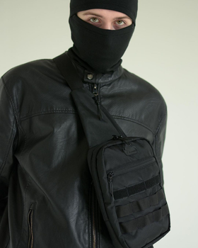 Сумка тактическая нагрудная, мужская тактична сумка кобура с быстрым доступом, сумка для пистолета, Bounce ar. SK-23-10, цвет черный