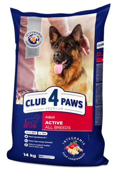 Сухой корм Club 4 Paws Adult All Breeds Active Сухой корм для взрослых активных собак 14 кг (B4530322)